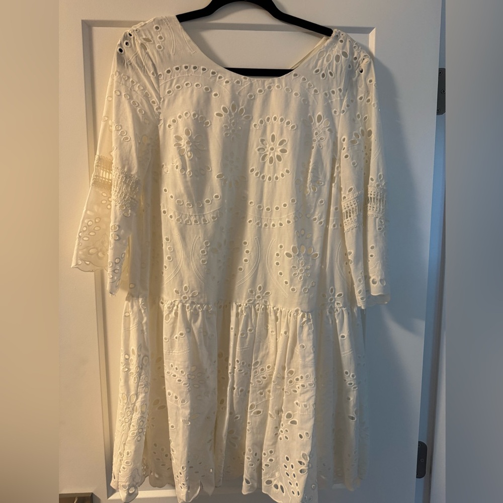 Imperial Eyelette Mini Dress